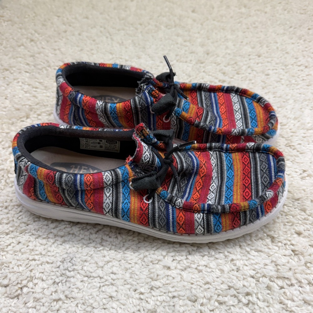 Hey Dude Wally Serape Desert Horizon Mens Shoes Size 9 Aztec Western Comfort